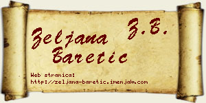 Željana Baretić vizit kartica